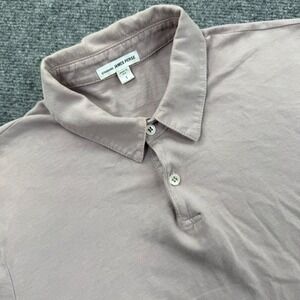 James Perse Polo Shirt Size 1 Dusty Mauve MSX3337 Short Sleeve Flaw Mens